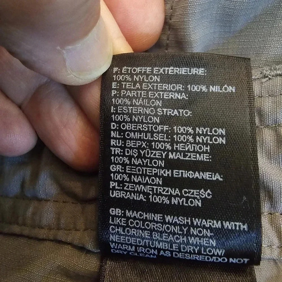 NWOT The North Face Women's Nylon Rip Stop Grey Capris Drawstring Waist Size 8 - Picture 11 of 13